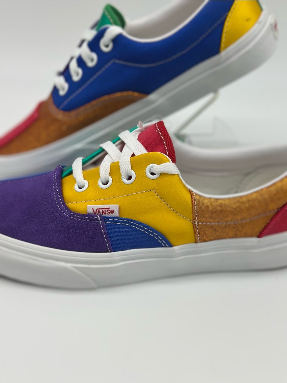 Vans Multi-Color Low Top Sneakers in Purple, Blue, Yellow, Red, Gold - Picture 2 of 10